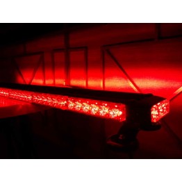 126cm Κόκκινη μαγνητική διπλή μπάρα φάρος 102 LED 306w 12v