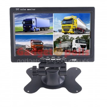 Οθόνη μόνιτορ 7" LCD LED με 4 εξόδους βίντεο για Φορτηγά, λεωφορεία