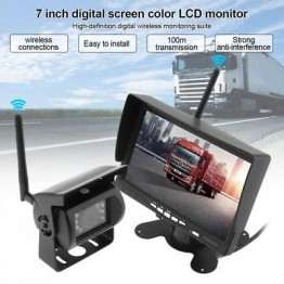 Οθόνη μόνιτορ LCD 7 "TFT 12/24V με ασύρματη κάμερα νυχτερινής όρασης φορτηγού