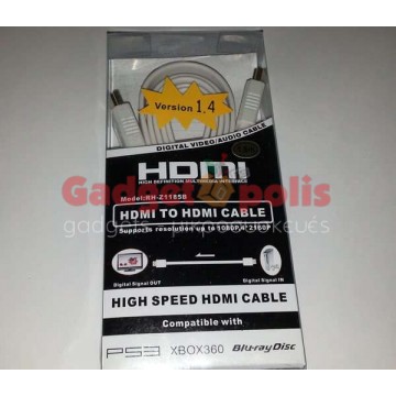 HDMI 1.4 καλώδιο υψηλής ευκρίνειας 1080p 1.5m